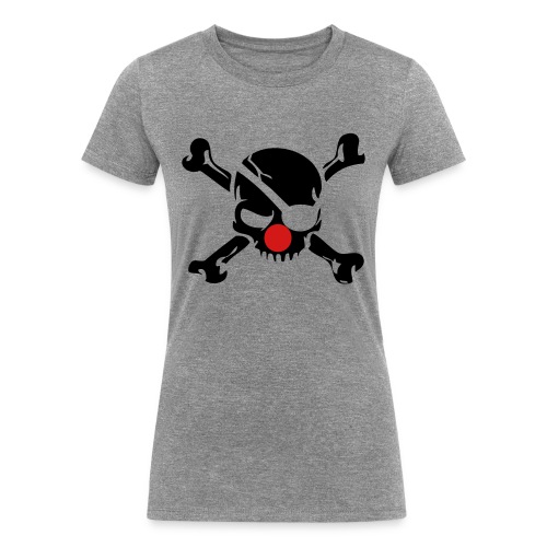 Clown Jolly Roger Pirate - Women's Tri-Blend Organic T-Shirt