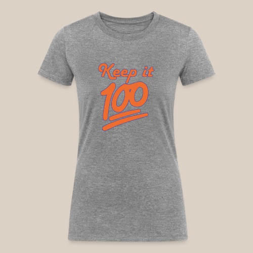 Keep it 100 - Women's Tri-Blend Organic T-Shirt