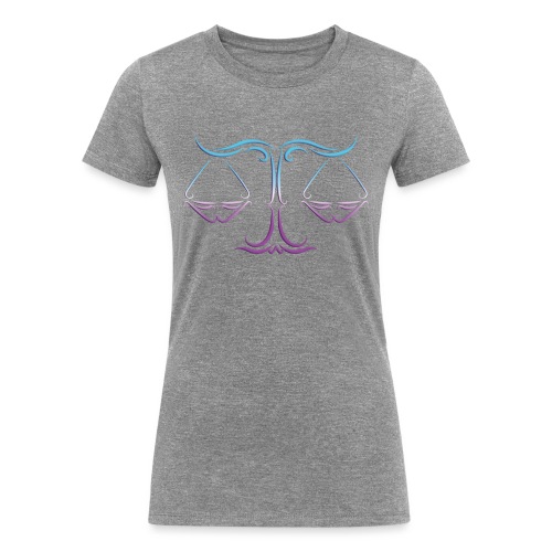 Libra Zodiac Scales of Justice Celtic Tribal - Women's Tri-Blend Organic T-Shirt