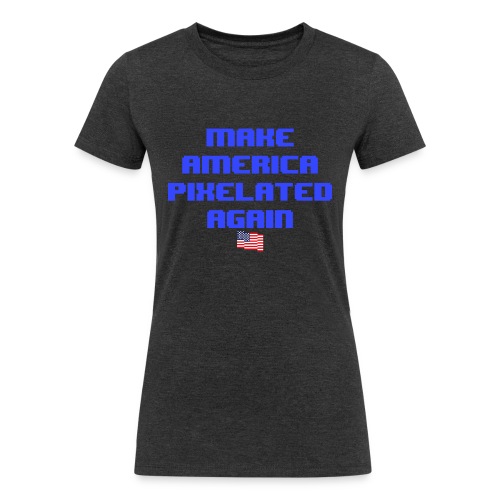 Pixelated America - Women's Tri-Blend Organic T-Shirt