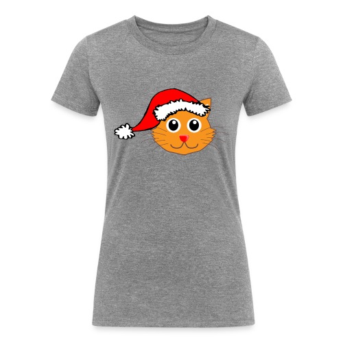 Santa Paws Cat - Women's Tri-Blend Organic T-Shirt