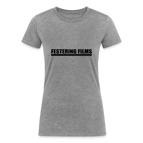 Festering Films Logo (Black) - Women's Tri-Blend Organic T-Shirt
