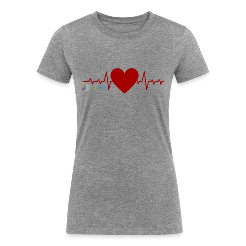 Heart with Heartbeat, Loving Medical Coding - Women's Tri-Blend Organic T-Shirt