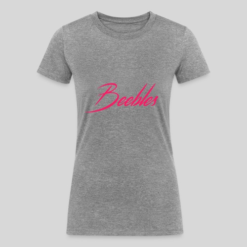 Pink Beebles Logo - Women's Tri-Blend Organic T-Shirt