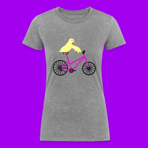 Duck On a Pink Bicycle - Women's Tri-Blend Organic T-Shirt