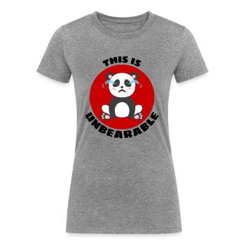 This Is Unbearable Panda Pun - Women's Tri-Blend Organic T-Shirt - heather gray - Front