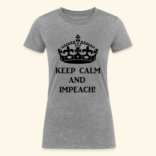 keepcalmimpeachblk - Women's Tri-Blend Organic T-Shirt