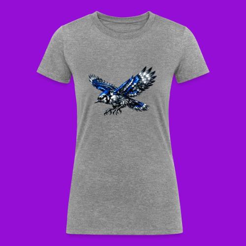 Silver Blue Jay Dive - Women's Tri-Blend Organic T-Shirt