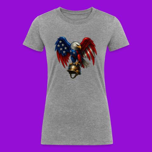 American Flag Bald Eagle - Helmet - Women's Tri-Blend Organic T-Shirt