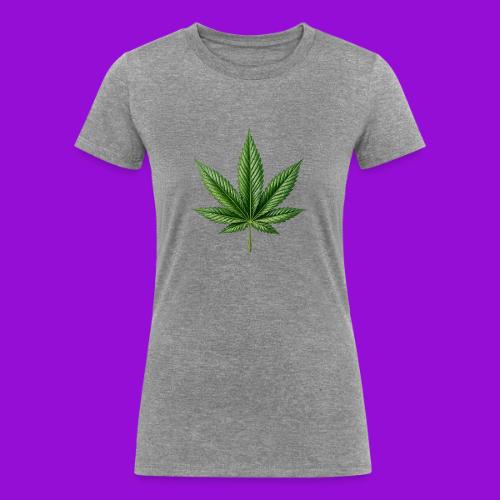 Cannabis Leaf - Women's Tri-Blend Organic T-Shirt