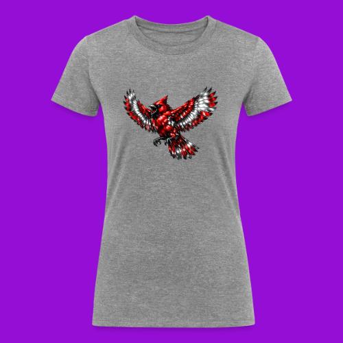 Silver Cardinal in Flight - Women's Tri-Blend Organic T-Shirt