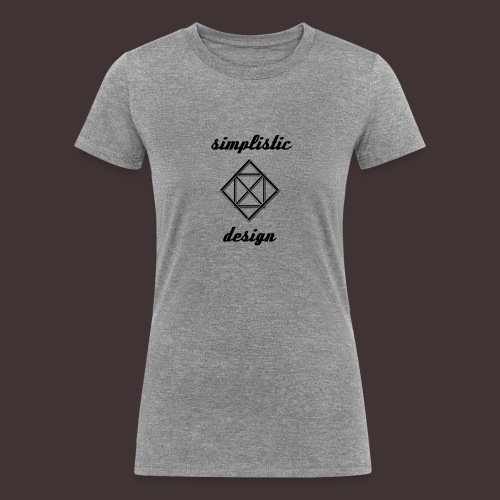 Simplistic Design Logo With Text - Women's Tri-Blend Organic T-Shirt