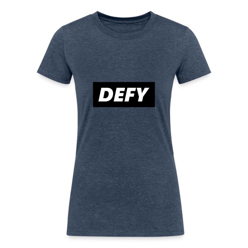 defy logo - Women's Tri-Blend Organic T-Shirt