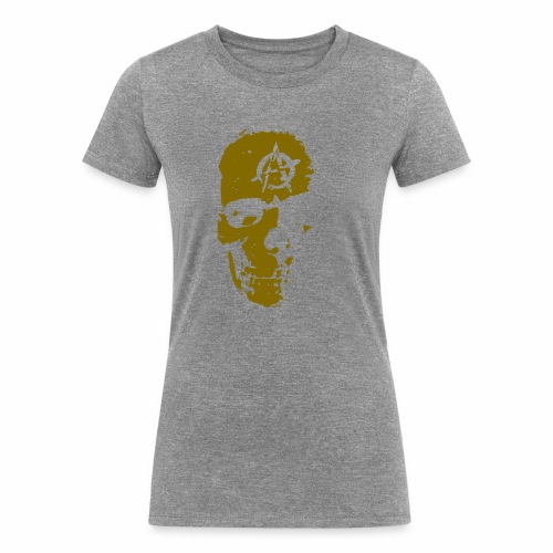 Anarchy Skull Gold Grunge Splatter Dots Gift Ideas - Women's Tri-Blend Organic T-Shirt