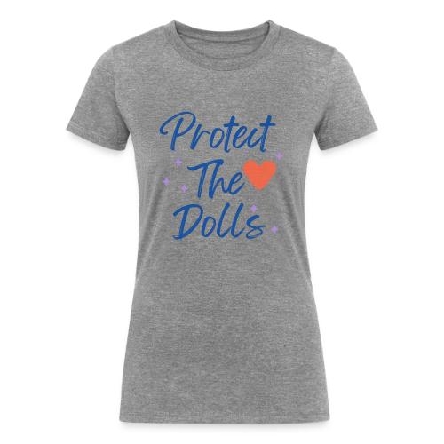 Protect The Dolls | Heart & Stars Typography - Women's Tri-Blend Organic T-Shirt