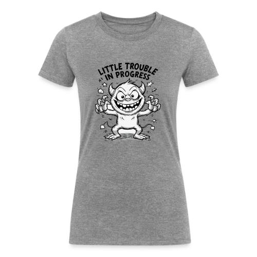 Playful Mischief Demon Illustration - Women's Tri-Blend Organic T-Shirt