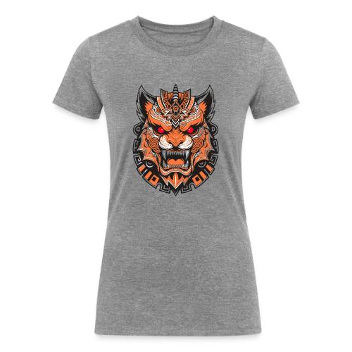 Tribal Demon Wolf Mask - Women's Tri-Blend Organic T-Shirt