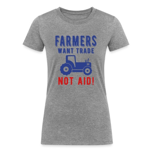 Farmers Trade not Aid - Women's Tri-Blend Organic T-Shirt