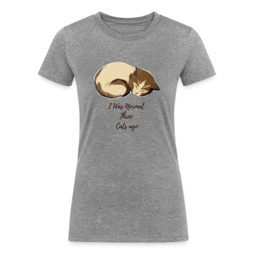 I Was Normal Three Cats Ago Funny Cat T-Shirt - Women's Tri-Blend Organic T-Shirt