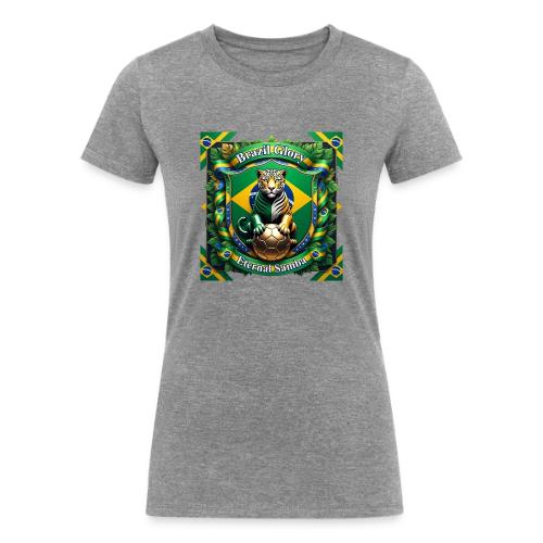 Brazil Jaguar Glory T-Shirt, Flag Pride Badge Gift - Women's Tri-Blend Organic T-Shirt