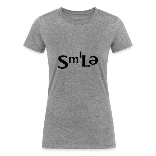 Smile Abstract Design - Women's Tri-Blend Organic T-Shirt