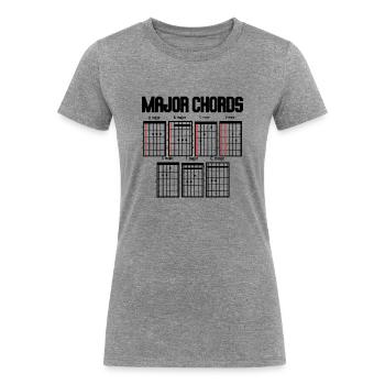 MAJOR CHORDS GUITAR - Women's Tri-Blend Organic T-Shirt - heather gray - Front