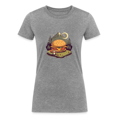 Cheeseburger Campout - Women's Tri-Blend Organic T-Shirt