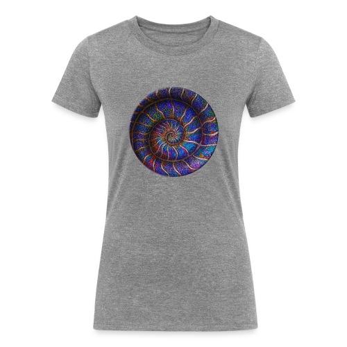 Binary Ammonite Art - Women's Tri-Blend Organic T-Shirt