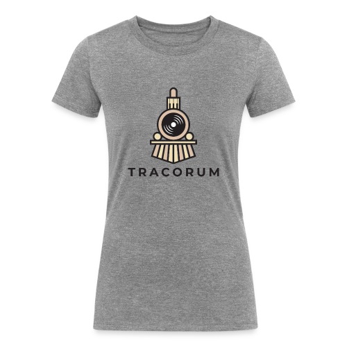 Cartoon Cosmic Train with LP Light - Women's Tri-Blend Organic T-Shirt