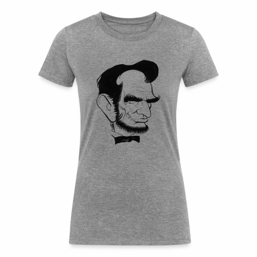 Lincoln caricature - Women's Tri-Blend Organic T-Shirt