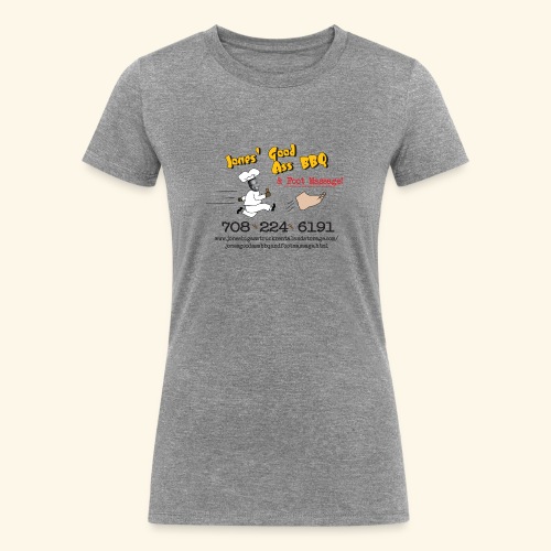 Jones Good Ass BBQ and Foot Massage logo - Women's Tri-Blend Organic T-Shirt