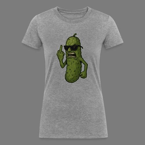 Angry Pickle Flipping the Bird - Women's Tri-Blend Organic T-Shirt