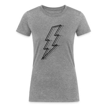 Lightning Bolt - Women's Tri-Blend Organic T-Shirt - heather gray - Front