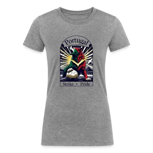 Portugal Iberian Wolf Soccer T Shirt, Pride Gift - Women's Tri-Blend Organic T-Shirt