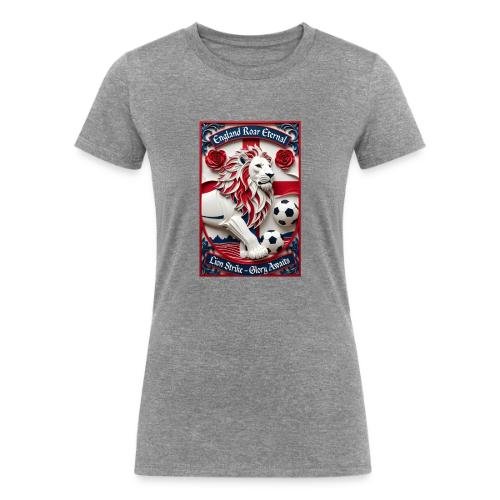 England Lion Soccer T Shirt, Football Pride Gift - Women's Tri-Blend Organic T-Shirt