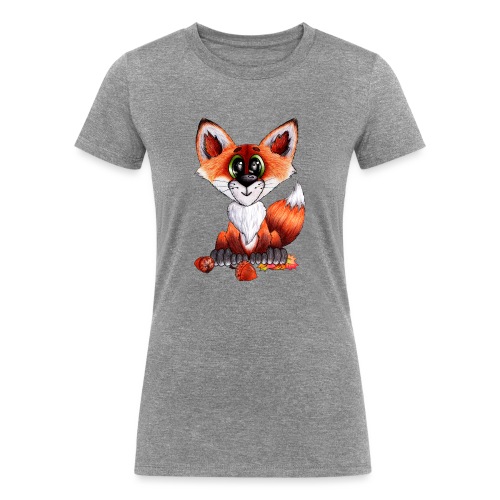 llwynogyn - a little red fox - Women's Tri-Blend Organic T-Shirt
