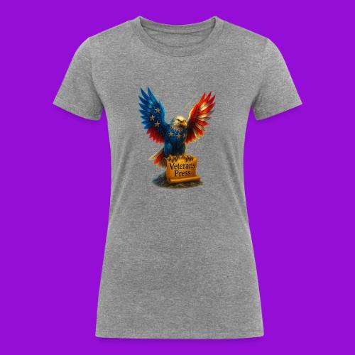Veterans Press & Bald Eagle Flag 2 Print Set - Women's Tri-Blend Organic T-Shirt