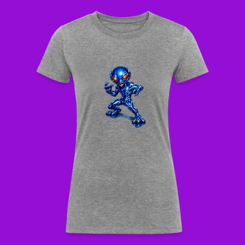 Angry Blue Alien - Women's Tri-Blend Organic T-Shirt