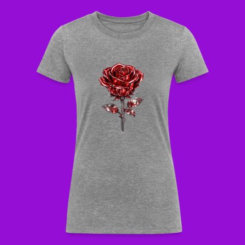2 Set - Silver and Gold Roses - Women's Tri-Blend Organic T-Shirt