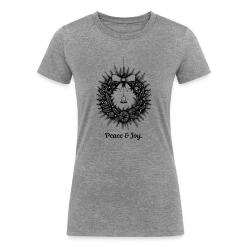 Peace & Joy T-Shirt | Minimalist Elegant Christmas - Women's Tri-Blend Organic T-Shirt