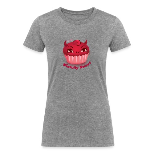 Cute Devil Cupcake - Sinfully Sweet - Women's Tri-Blend Organic T-Shirt