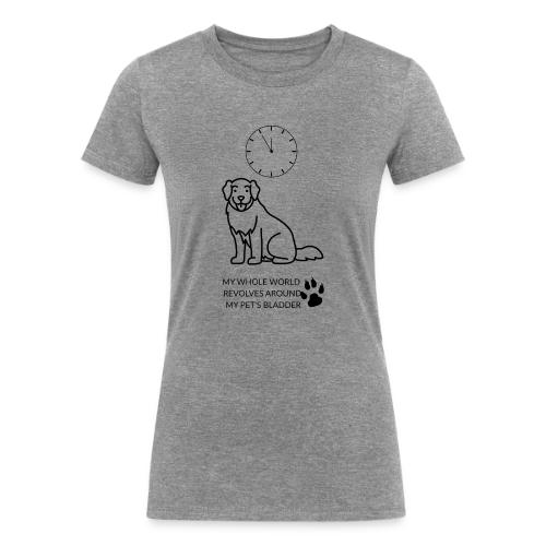 My Pet's Bladder World T-Shirt | Funny Dog/Cat Own - Women's Tri-Blend Organic T-Shirt