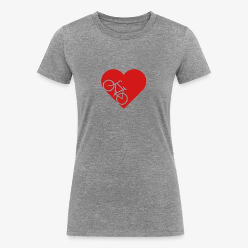 Bike in heart - Women's Tri-Blend Organic T-Shirt