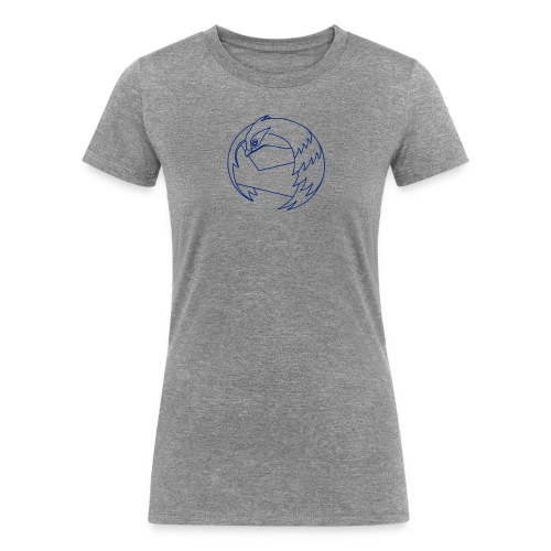 Thunderbird blue outline - Women's Tri-Blend Organic T-Shirt