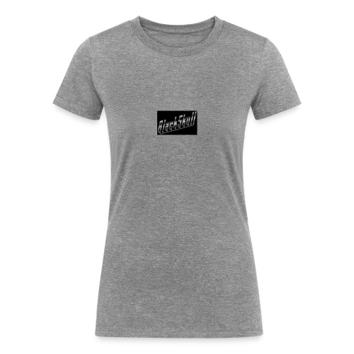 BlackSkull Logo - Women's Tri-Blend Organic T-Shirt