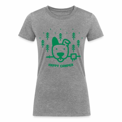 Happy Camping Dog - Women's Tri-Blend Organic T-Shirt