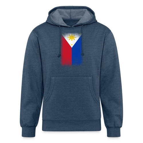 Philippines Filipino Pride Flag Grunge Look - Unisex Organic Hoodie