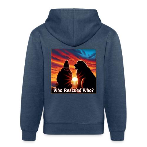 Who Rescued Who- Winter Version - Unisex Organic Hoodie