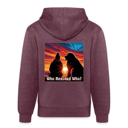 Who Rescued Who- Winter Version - Unisex Organic Hoodie