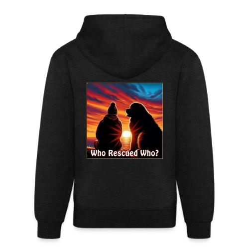 Who Rescued Who- Winter Version - Unisex Organic Hoodie
